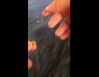 Girl remove peel nail polish from finger