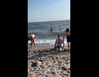 Man pretending to be inflatable tube man