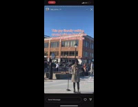 Street performer sings notes 