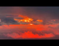 View of the sunrise from the airplane Part 2