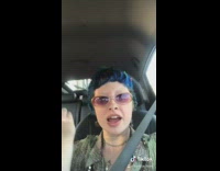 Woman car talks bout energy sources oil 