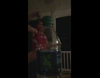 Guy does the bottle cap challenge multiple times and fails each time