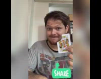 Guy does invisible corner card trick and moves king card