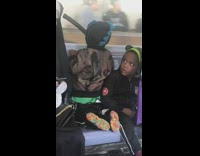 Two scary nun costumes train scared little kid dinosaur