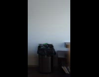 Smart trash bin tries to close the lid but failed