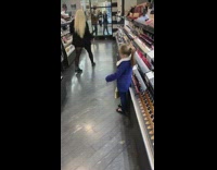 Little kid with purple lipstick