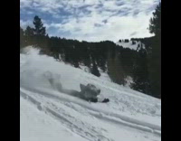 Snowboarder backflips and scorpions hard in the snow slow motion