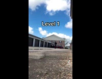 Guy runs wearing different heels level