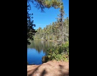 Submitter films nature view with loud burp