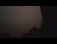 Thunderstorm continuous light flash and blink on sky