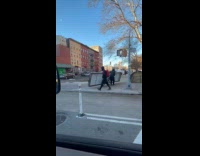 Guy transports huge roof cover using bike