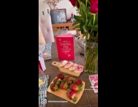 Dog wearing red bandana celebrates valentines day 