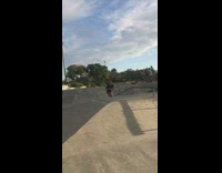 Guy grinds on rail with scooter fail