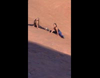 Collab IITW - Lifestyle Influencers Stretch Legs for Photo at Canyon