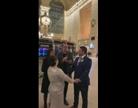 Wedding with Santacon audience