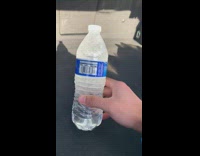 Guy tap water bottle gets instantly frozen
