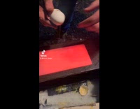 Cooking an egg on hot blade 
