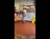 Man dances for God while ordering food 