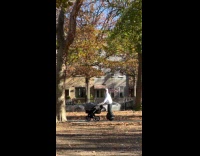 Dad pushes twin stroller while riding onewheel 