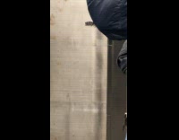 Fake lash extension attached on subway door