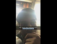 Man on subway train talks out loud and says he washed someones butt