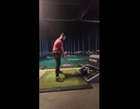 Man plays golf fails to hit ball