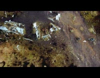 Aerial drone video  of B29 Crash Site mountains