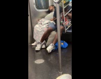 Two passengers sleeps during a train ride