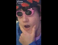 Collab BitchMP - Blue sweater watermelon hat tiktok