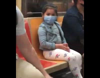 Collab Subway Creatures - Guys Vibe on Subway to Music with Little Girl