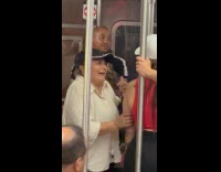 Woman get scared when man shows snake