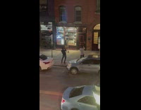 Guy pose beside wine display glass night part 2