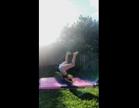 Girl attempts backflip lands on head
