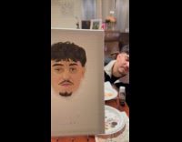 Couple does paint date night 