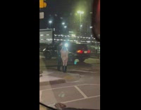 Collab IITW - Fashionable Lady Crosses Street as Man Records Her