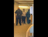 People stare at bald man throwing tantrum 