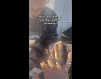 Guy proposes with car screw 