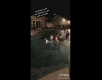 Collab BitchMP - Drunk woman tries to run on water pool