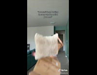 Collab BitchIG2 - Dog throws pillow at woman 