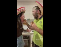 Guy squeezes milk on himself when trying to revenge