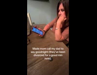 Mom and daughter prank calls dad goodnight