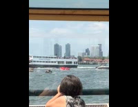 Man rides Ferrari jet ski on river 