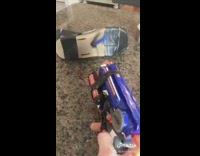 Collab BitchIG2 - Nerf gun shock black tape sandal