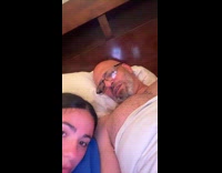 Dad and daughter roasting each other