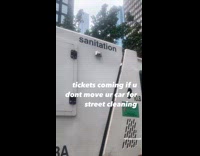 Sanitation truck with security camera