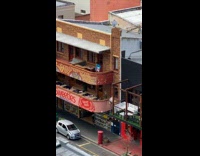 Collab IITW - Man in blue tracksuit tiktok dance at the balcony