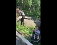 Woman saw some weed near baby in a stroller
