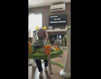 Baby turn head hear DDOI voice TV