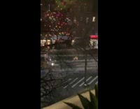 Man decides to have staredown with person driving an RV