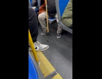 Collab Subway Creatures - Black baby shoe at bottom of cane